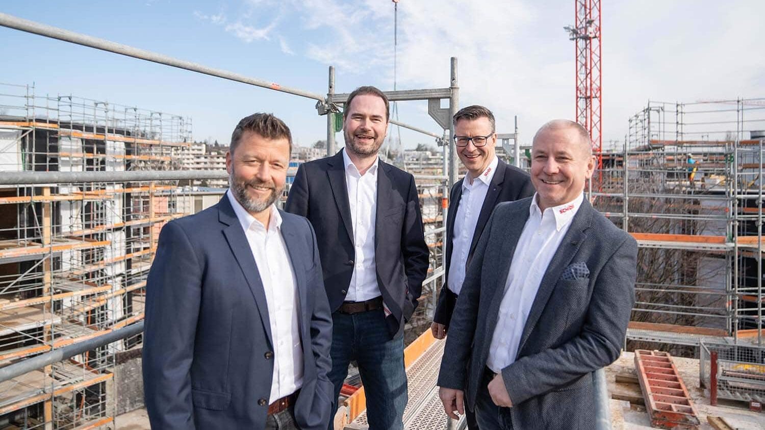 Die Geschäftsleitung der Schibli-Gruppe. Jan Schibli, Sandro Kündig, Roger Neuhaus und Stefan Witzig (v. l. n. r.).